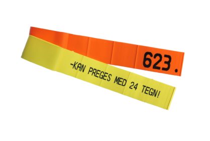 Product photo: KVIKK tie, orange and yellow. with printing